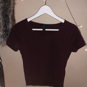 Maroon crop top